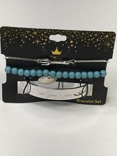 New Disney The Little Mermaid Ariel Cuff Charm Bracelet Set Of 3