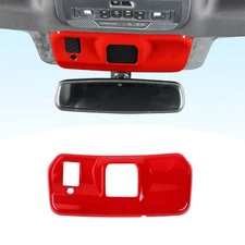 Inner Roof Rearview Mirror Bracket Bezel Panel Cover Decor For Ford F150 21+ Red