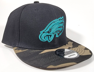 Philadelphia Eagles Hat New Era Adjustable Snapback Cap Black Camo