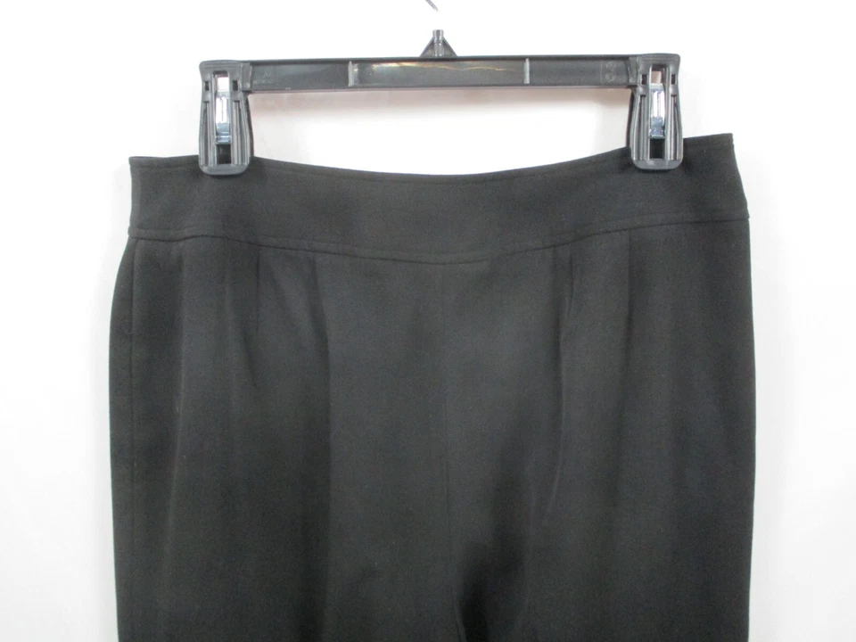 Grace Elements Pants Womens 12 Black Dress Straight Leg Zip Buttons Polyester - Image 4 of 4