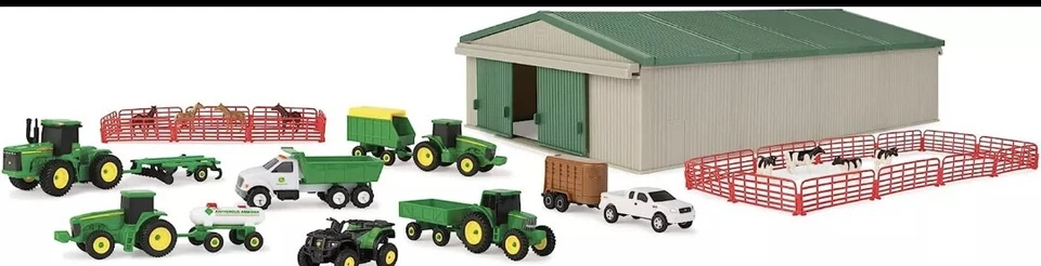 John Deere Die-Cast Farm Toys Playset - 1:64 Scale - Includes Farm Animals, Mach - Image 4 of 4