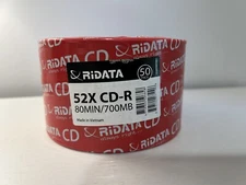 RiDATA 50 Pack 52X CD-R 80min 700MB New Old Stock