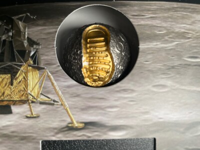 2024 Barbados 55th Anv Moon Landing 1oz Silver Antiqued Spherical
