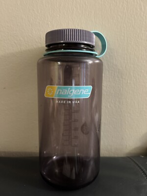 Nalgene Tritan Wide Mouth BPA-Free Water Bottle, Aubergine, 32-Ounces