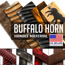 Buffalo Horn Knife Handle Scales - (Multiple Styles and Colors Available)