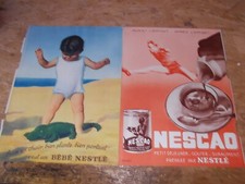 BEBE NESTLE ART DECO French Ad. orig. 1933 WILQUIN A dos NESCAO