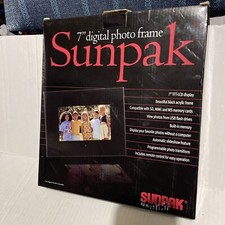 Sunpak Digital 7" Photo Frame Black LCD Display Built-In Memory w/ Remote