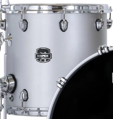 Mapex Saturn Evolution 14x12'' Iridium Silver Lacquer Floor Tom Drum Birch-Walnut