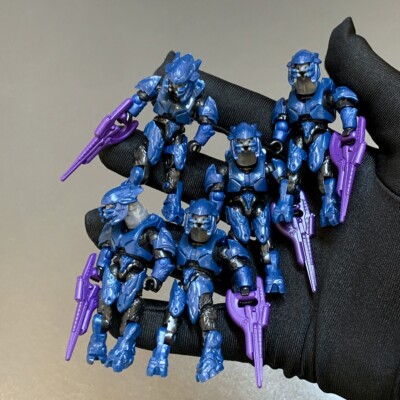 Lot 5 HALO CONSTRUX MEGA BLOKS COVENANT BLUE ELITE MERCENARY