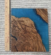 Live Edge Wood Resin River Charcuterie Serving Board Handmade 9  