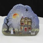 Fenton Crystal GSE Haunted House Hand Painted Iceberg Paperweight LE 2018 M46