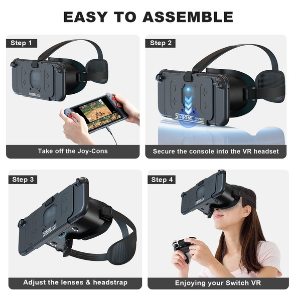 Alternate view of Headset Nintendo Switch New, Virtual Reality Glasses Adjus...