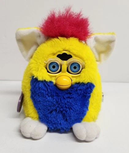 VTG 1999 Furby Baby Primary Yellow Blue Red Model 70-940 Tiger Electronics WORKS
