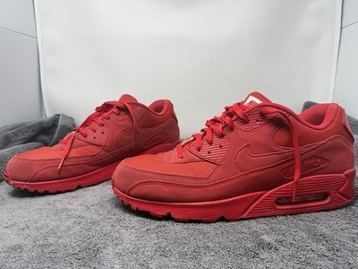 Nike Air Max 90 Premium Triple Red Suede 931902-992 Nike iD Men's Size 14