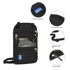 Waterproof RFID Passport Bag Multi-Pockets Men Crossbody Pouch  Daily