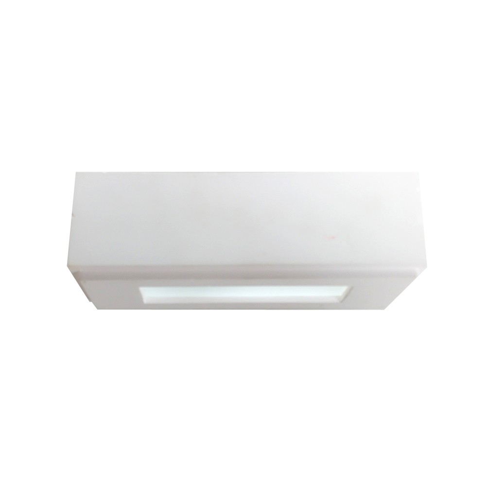 Litecraft Ceramic Uplighter Rectangular Wall Light - White Clearance