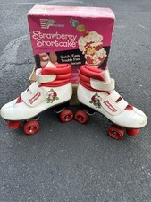 Vintage In Box Strawberry Shortcake Roller Skates - 1980s - 1984 - Size 1