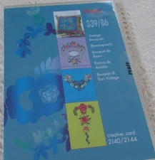 PFAFF 2140/44/70 VINTAGE BOUQUETS #339 Creative Design Card/Case/Leaflet Sealed