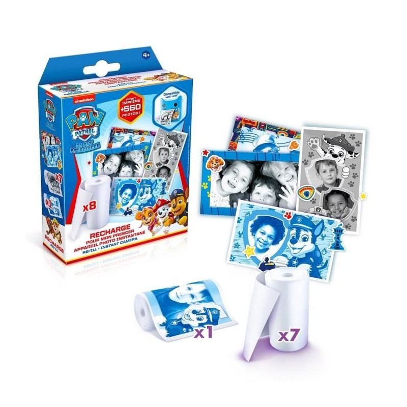 Rouleau de recharges Pat'Patrouille pour animer les anniversaires avec photos et selfies