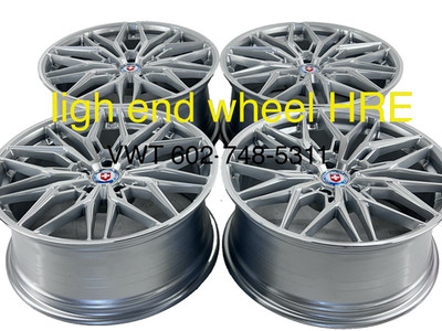NEW 19'' HRE STYLE MACHINE AND SILVER HRE DESIGN 5X114.3MM  CB 73.1 ET 38 SILV MA