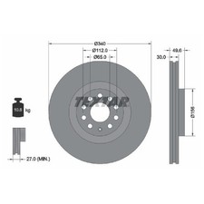 2x Bremsscheibe vorne für Skoda Superb 3 3V3 3V5 4 NZ3 NZ5 id43870