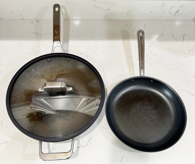 Misen 12  Carbon Steel Wok & 10  Nonstick Frying Pan Set
