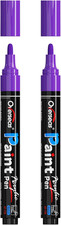 Purple Paint Pens Paint Markers - Permanent Acrylic Markers 2 Pack, Water Based,