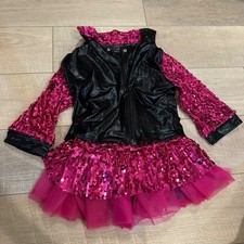 WEISSMAN MEDIUM CHILD COMPETITION DANCE COSTUME TAP JAZZ 8699 PINK BLACK