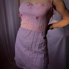 Antique Victorian Hand Dyed Pink Silk Step In