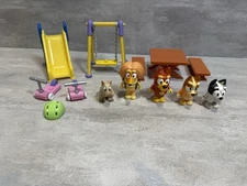 Bluey Park Playground Set With Figures Swing Slide Picnic Table Scooters