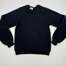 Cheetah by Mervyns Vintage Black Sweatshirt Kids XL (18-20) Raglan USA Made 90's