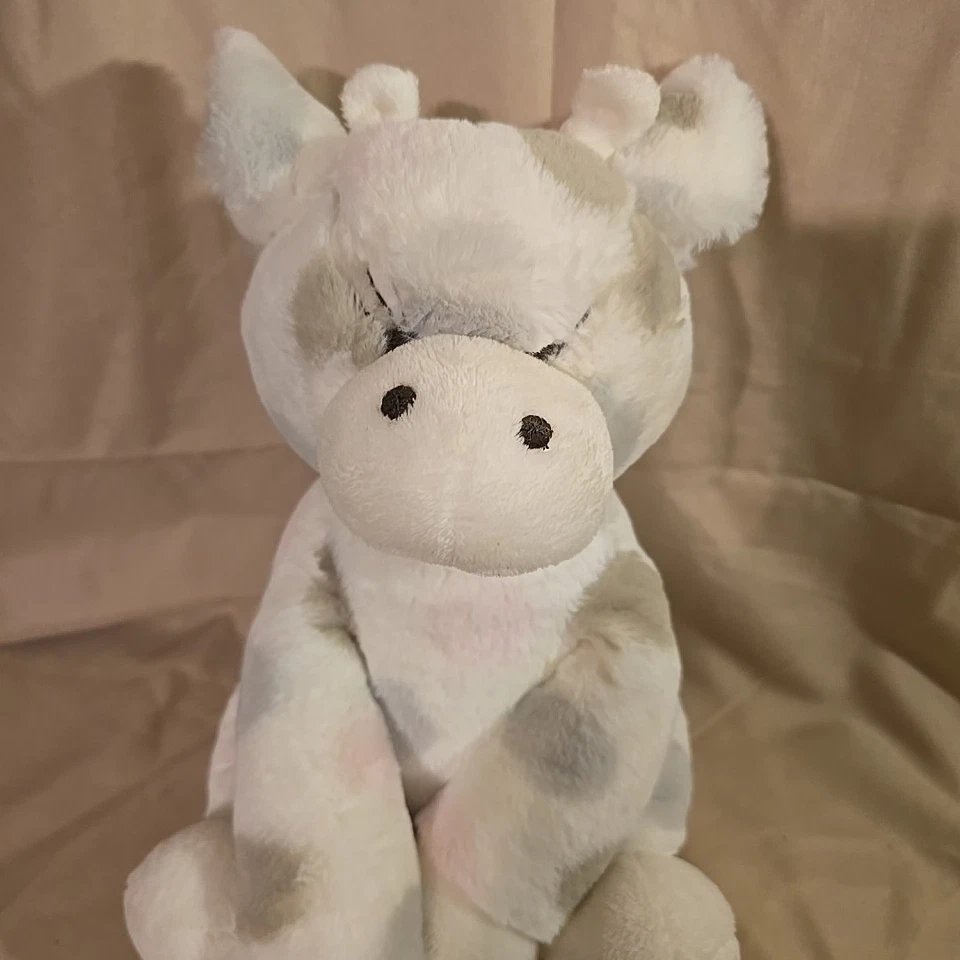 Jirafa Rosa Gris Blanco Ojos Cosidos Amor Pequeña Jirafa Bebé Peluche 12" Juguete Lovey Foto 2 de 4