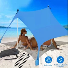 Ultralight Beach Awning Sun Shade Tent w/Sandbag UPF50 + UV Portable Canopy