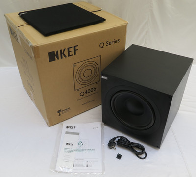 KEF Q400b Highend Aktiv-Subwoofer mit Original-Verpackung / Q-Series / Schwarz