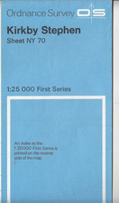 Ordnance Survey - OS 1:25,000 First Series Map Sheet NY 70 Kirkby Stephen