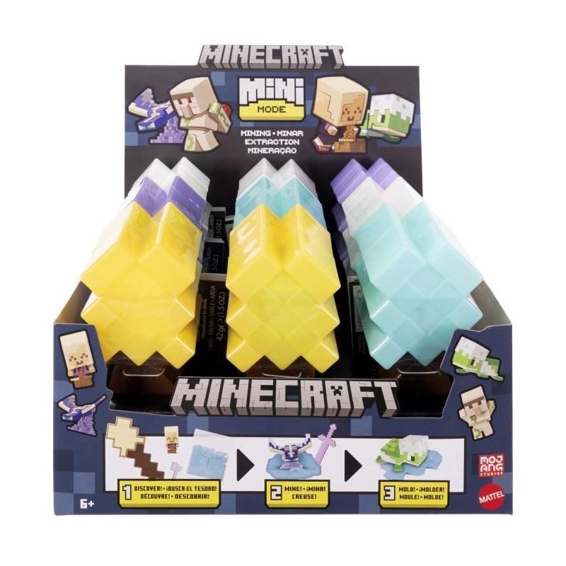 Minecraft Mini-Têtes Modulables figurines à collectionner pour décorer une chambre d'enfant