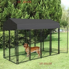 Dog Kennel Pet Welded Metal Playpen Cage Out/indoor UV Protection Waterproof