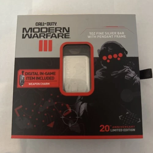 PAMP SUISSE 1oz  CALL OF DUTY MODERN WARFARE 999 FINE SILVER BAR SEALED