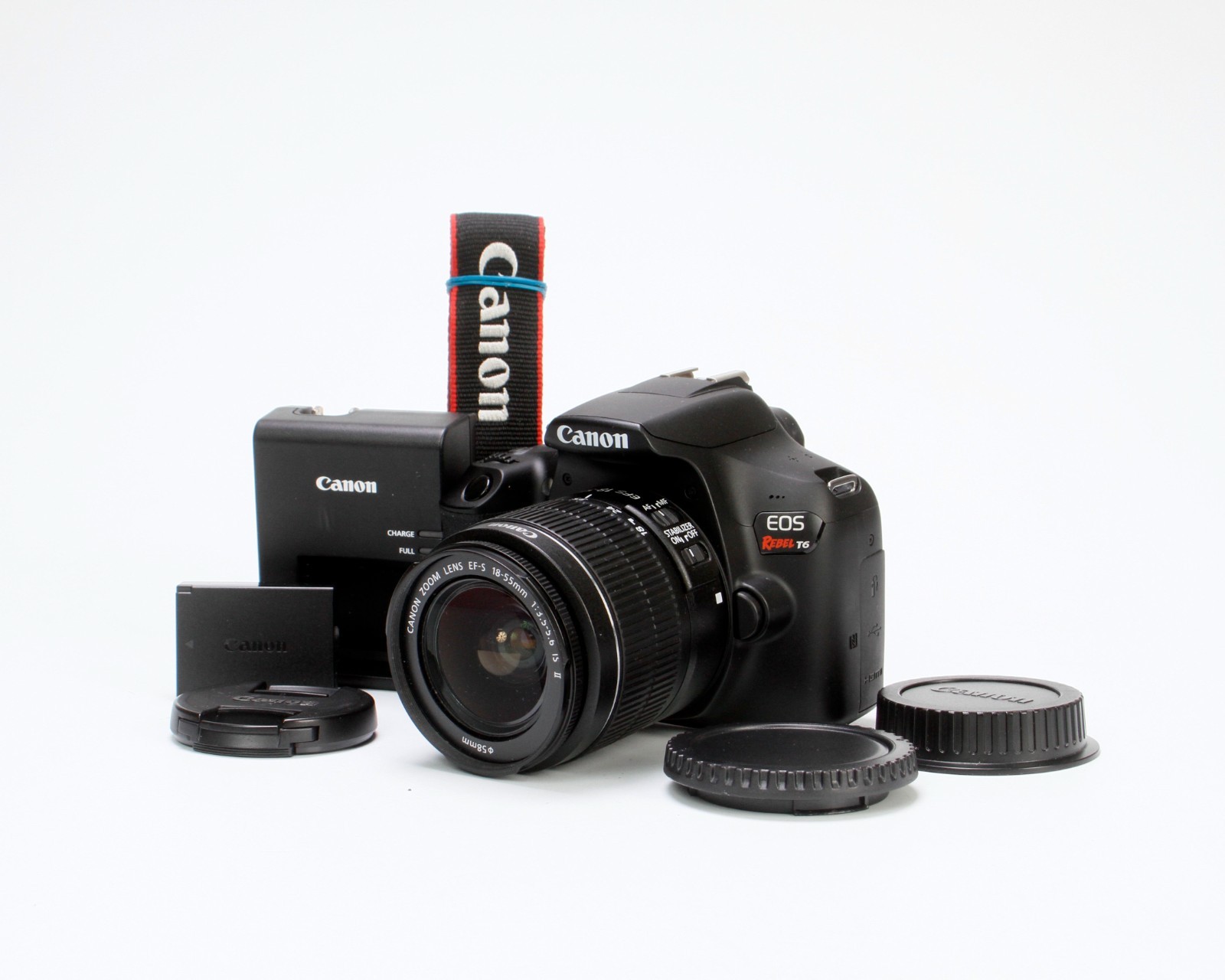 Canon EOS  Rebel T6 18MP Digital SLR Camera, EF-S 18-55mm IS II Lens