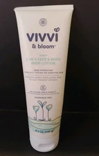 Vivvi & Bloom Baby 2 In 1 Face Body Whip Lotion 8.5 oz Fragrance Free Sensitive 