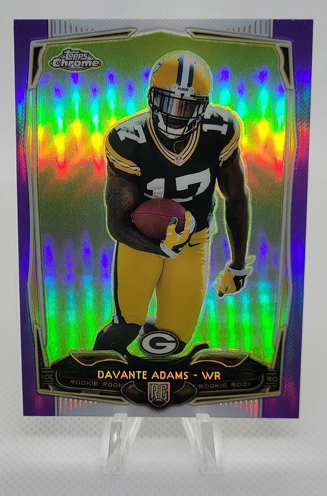 2014 Topps Chrome Davante Adams RC Purple Refractor