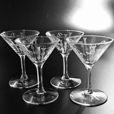 4 Sasaki Bamboo Liquor Cocktail Glasses 4 min...