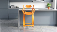 Set of 4 Master Style Bar Café Kitchen Restaurant Dining Chair Stool Height 66cm