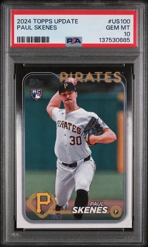 PSA 10 2024 Topps Update Series - Paul Skenes #US100 White Uniform (RC) Rookie