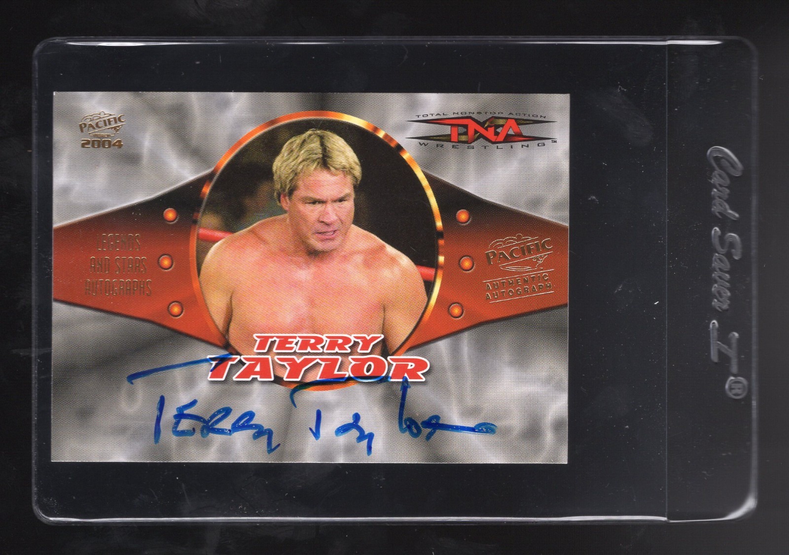 TERRY TAYLOR 2004 Pacific TNA Legends And Stars Autographs #4 AUTO On Card SSP