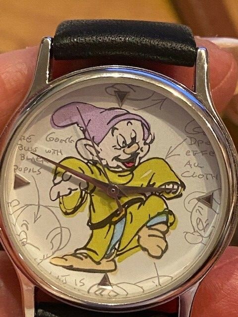 Disney Seven Dwarfs Dopey Watch, Leather Band LE #400 of  display picture 2
