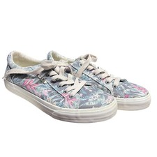 Taos Plim Soul Floral Low Top Sneakers Lace Up Sz 8 Canvas Support Tropical