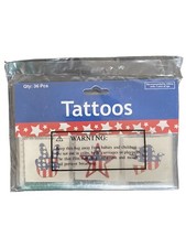 Temporary Patriotic Tattoos 72 Pieces 