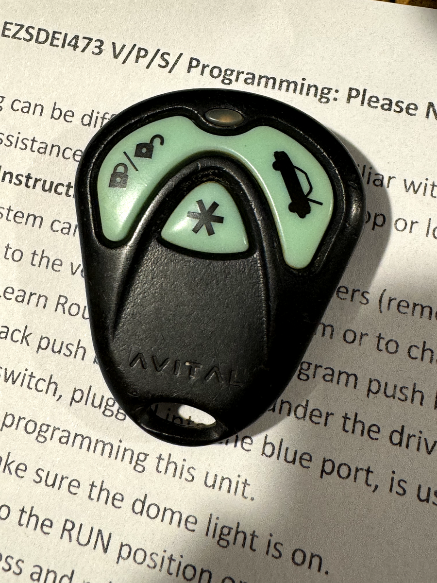 OEM EZSDEI474S keyless remote control car starter key fob Viper