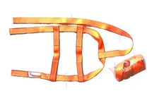 2x DEMCO Basket Straps Tow Dolly Wheel Net LOOP END Dual Edge Orange KAR KADDY 